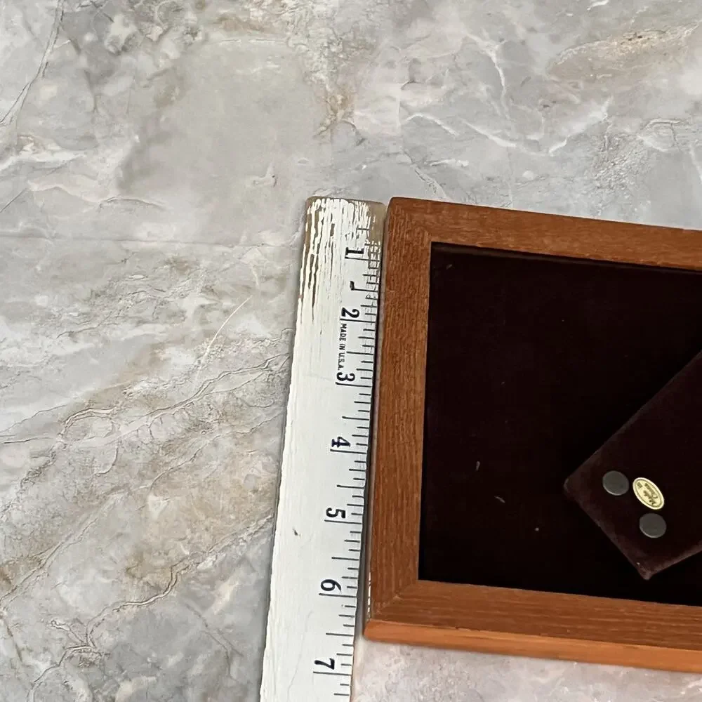 Vintage Wooden Frame Table Top Wall Oak Wood 5 x 7 inch Modern MCM